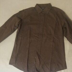 Men's Brown Checkered Shirt